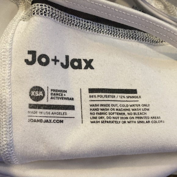 Jo+Jax White leotard w/black mesh, size: XSA, excellent condition - Picture 5 of 6